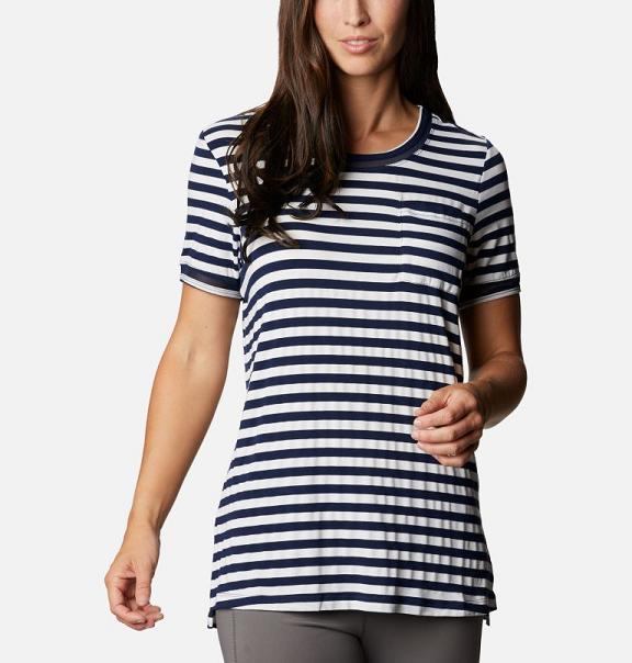 Columbia Slack Water T-Shirt Navy For Women's NZ50231 New Zealand